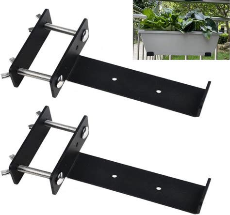 window boxes for metal railings|railing planter brackets home depot.